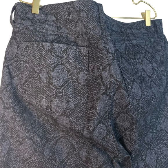NYDJ Skinny Jeans 18W Womens Black Snake Skin Print Lift Tuck Tech 0268 - Picture 6 of 6